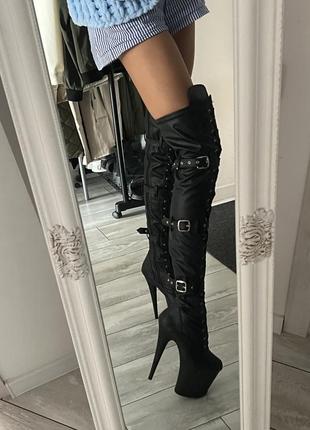 Стрипы ботфорты тройки pleaser