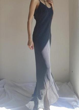 Плаття сукня вінтаж горошок віскоза максі вечірня