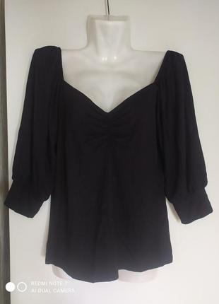 Блуза чорна стильна