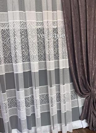 Штора мрамор, мармур темно сірий, графіт