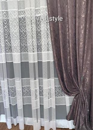 Штора мрамор, мармур темно сірий, графіт