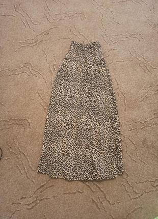Юбка миди, длинная леопард