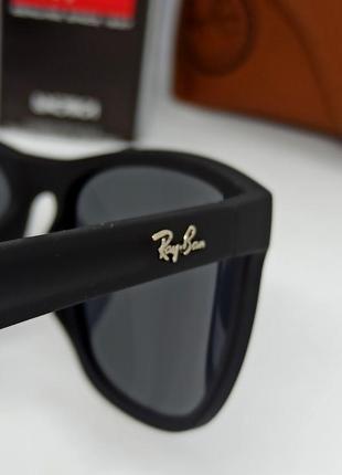 Окуляри в стилі ray ban ferrari чоловічі сонцезахисні чорні матові поляризовані9 фото