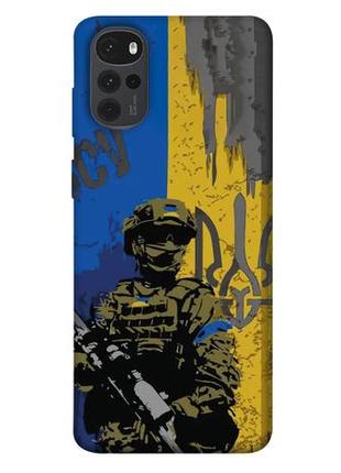 Чехол с принтом на моторола мото джи 22 faith in ukraine 4 / чехол с принтом на motorola moto g22