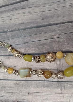 Ожерелье сплав камней натур.