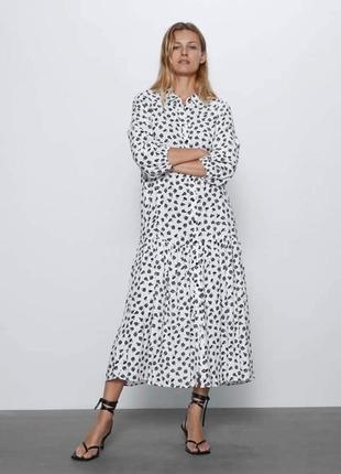 Вискоза платье миди zara