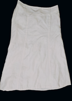 Спідниця максі лляна біла.