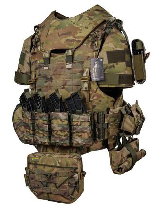 Плитоноска warmor gen.4 max мультикам + защита шеи, плеч и 10 подсумков