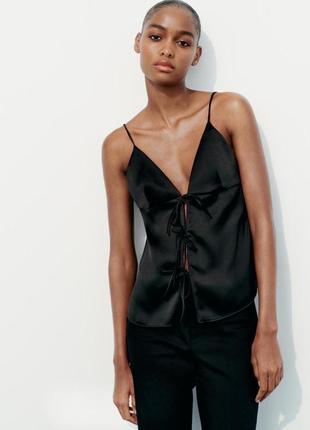 Сатиновый топ zara new.
