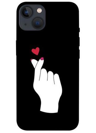 Чохол із принтом на айфон 13 серце в руці / чохол із принтом на iphone 13
