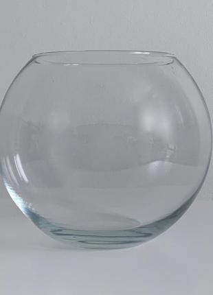 Скляна ваза - куля pasabahce, висота 16 см, діаметр 18 см