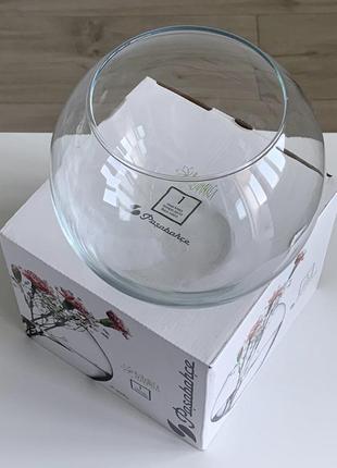 Скляна ваза - куля pasabahce, висота 16 см, діаметр 18 см