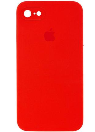 Матовый силиконовый чехол с защитой на камеру на iphone 6 / iphone 6s / айфон 6 / айфон 6скрасный / red