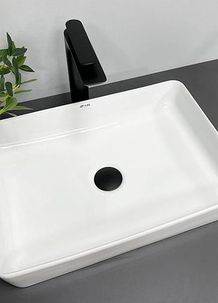 Умывальник накладной vbi triest 500x340x110мм прямоугольный белый vbi-012702