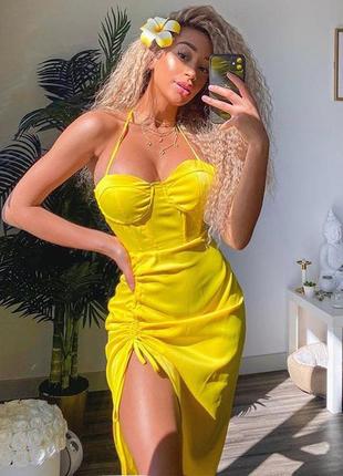 Розпродаж сукня prettylittlething міді корсетна напіввідкрита спина6 фото