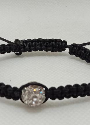 Браслет регулируемый paris tresor shamballa сваровськи, макраме