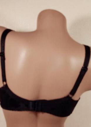 Кружевной бюстгальтер черный с белым safena, чашка d