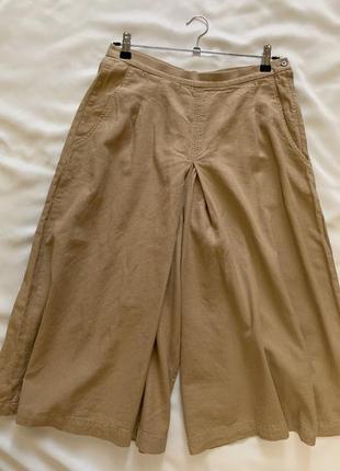 Штани спідниця кюлоти льон uniqlo розмір s/m