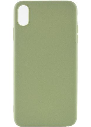 Силиконовый чехол на iphone xs max (6.5 дюйм) / айфон икс эс макс (6.5 дюйм) фисташковый