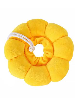 М'який комір-подушка для кішок taotaopets 028811 m yellow 14-22 см антизлищувальний 8 шт.