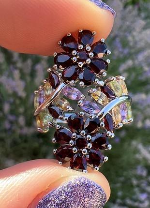 Серебряная кольца 925 пробы с натуральными камнями