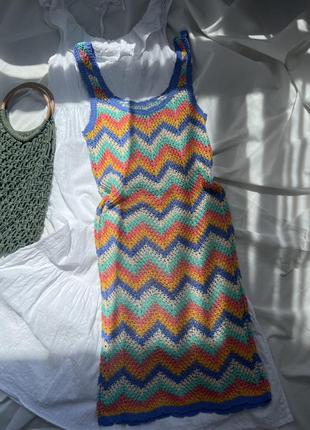 Вʼязана напівпрозора сукня на підкладці primark