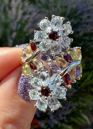 Серебряная кольца 925 пробы с натуральными камнями