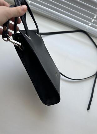 Кожаная черная сумка vif через плече