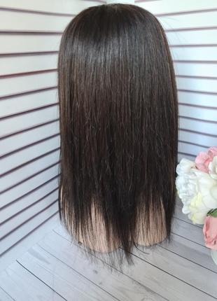 Система замещения 2в одном затылочная тресса и накладка на макушку топпер 100%...