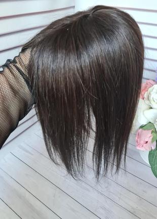 Система замещения 2в одном затылочная тресса и накладка на макушку топпер 100%...