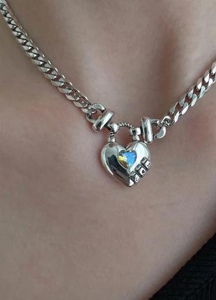 Цепочка чокер серебро кулон сердечко silver ♥️ стильно оригинально-большой ассортимент-серьги, кольца, ожерелье