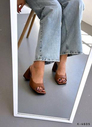 Сабо натуральные - chloe, taba, натуральная кожа