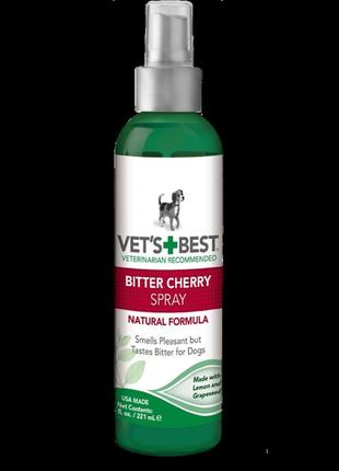 Vet`s best bitter cherry spray (ветс бетт бітер черрі) спрей для собак із гірким смаком під час розгризання ран