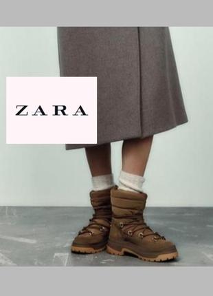 Дуті черевики натуральний замш/текстиль zara1 фото