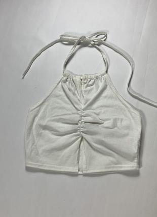 Білий топ на завʼязках