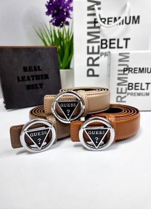 Ремень пояс женский кожаный в стиле guess / ремень пояс женский кожаный в стиле guess