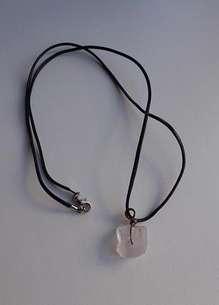 Подвеска с розовым кварцем
