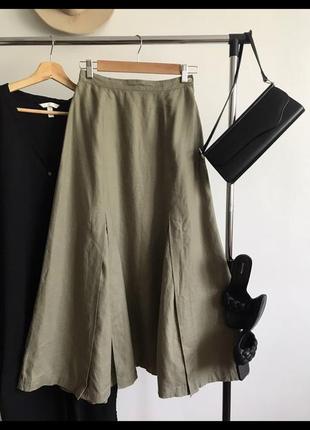 Льняная юбка-миди