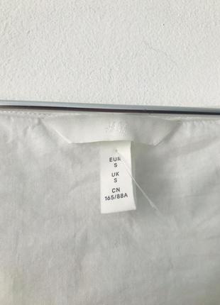 Бавовняний білий топ на запах з рукавами-буфами h&m бавовняна біла блуза з запахом рукава-ліхтарики9 фото