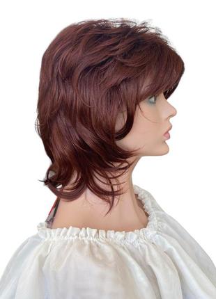 Парик красное дерево короткий короткая стрижка женский для женщин для ежедневной носки...