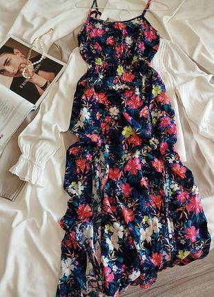 Цветочный сарафан макси h&m