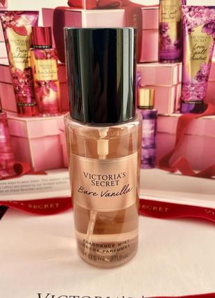 Парфюмированный мини мист спрей для тела bare vanilla victoria's secret fragrance mist