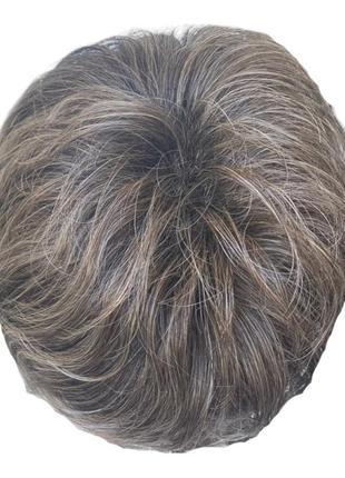 Парик седой короткий короткая стрижка женский для ежедневной носки hivision 1870-6bt101