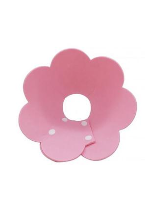 Воротник-подушка для кошек lesko dt-1063 flower pink s послеоперационный защитный от вылизывания 2шт