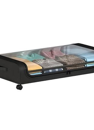 Подкроватный органайзер festiwell с колесиками. контейнер для хранения под кроватью из пластика (festiwell)