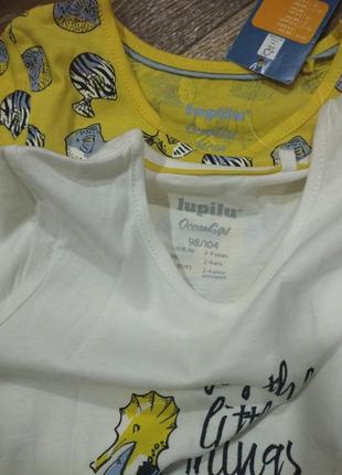 Набір футболок lupilu на 2-4 роки4 фото