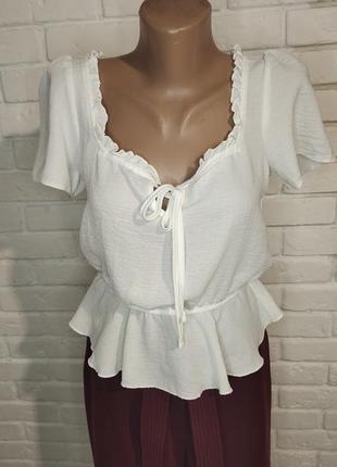Белая блуза, primark, s, xs.