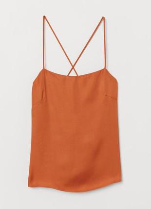 Атласный топ от h&m