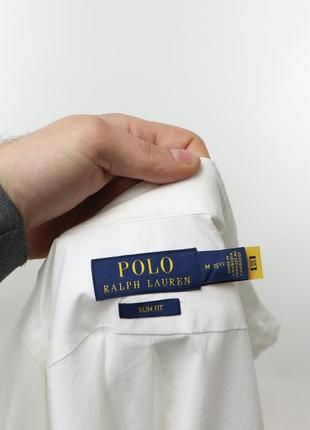 Чоловіча  білосніжна сорочка polo ralph lauren оригінал [  m ]8 фото