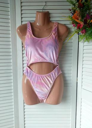 Оксамитовий купальник-монокіні victoria ́s secret з колекції pink